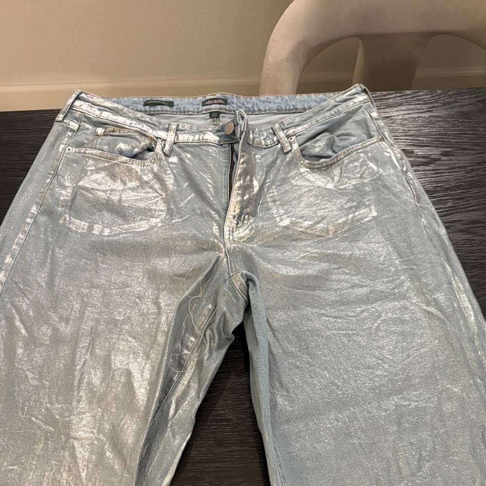 Wild Fable Shimmering Silver Women Jeans